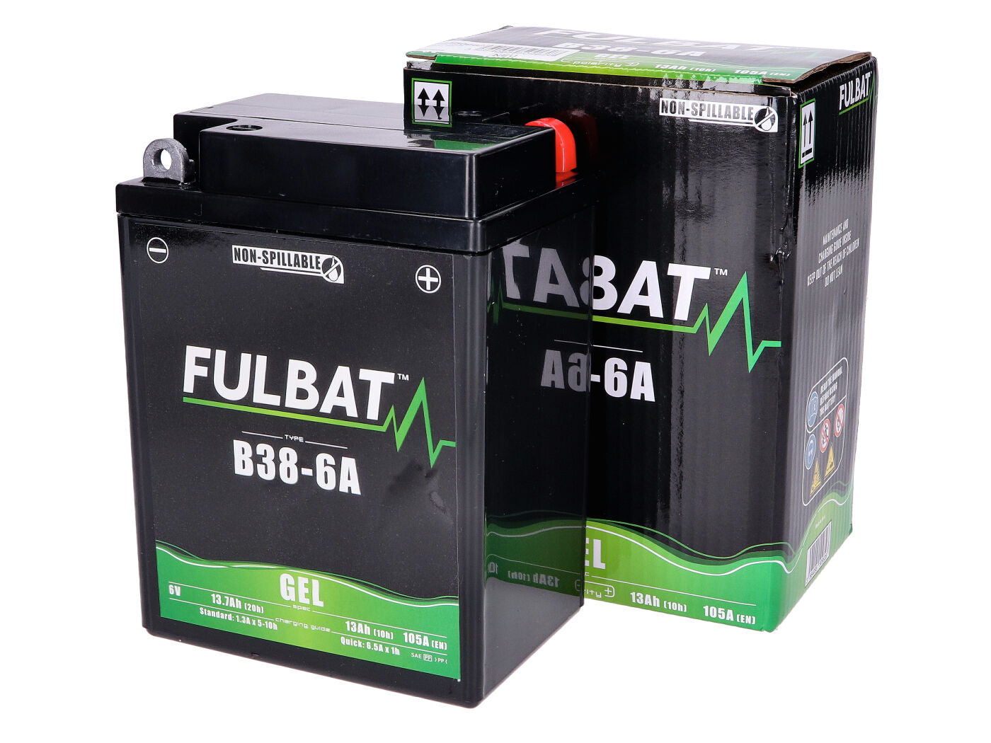 Baterie Fulbat B38-6A GEL pentru motociclete și scutere