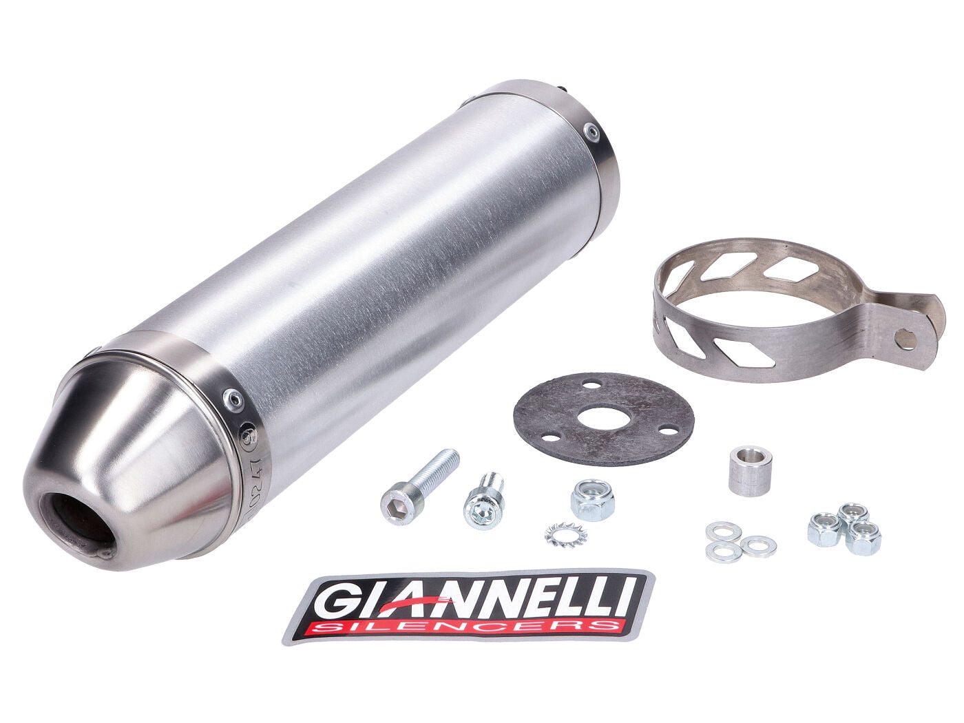 Tobă finală Giannelli Aluminiu pentru Rieju RS2, RS3, Yamaha TZR 50, Aprilia RS 50 și alte modele
