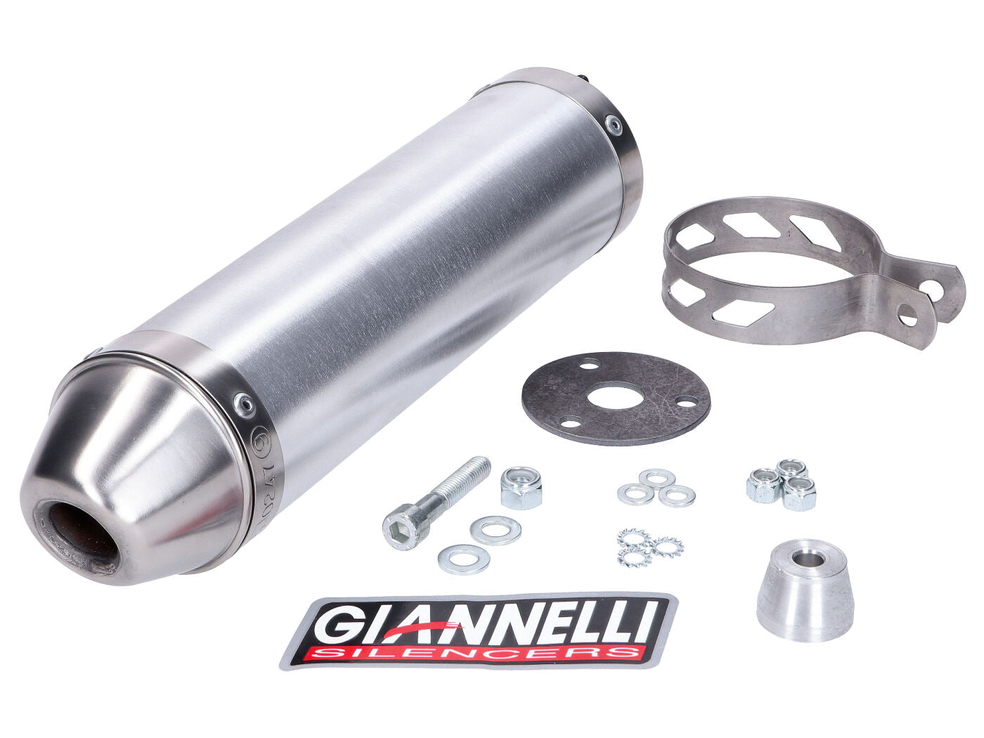 Tobă eșapament Giannelli aluminiu pentru Rieju, Yamaha, Aprilia, MBK, Motorhispania și alte modele