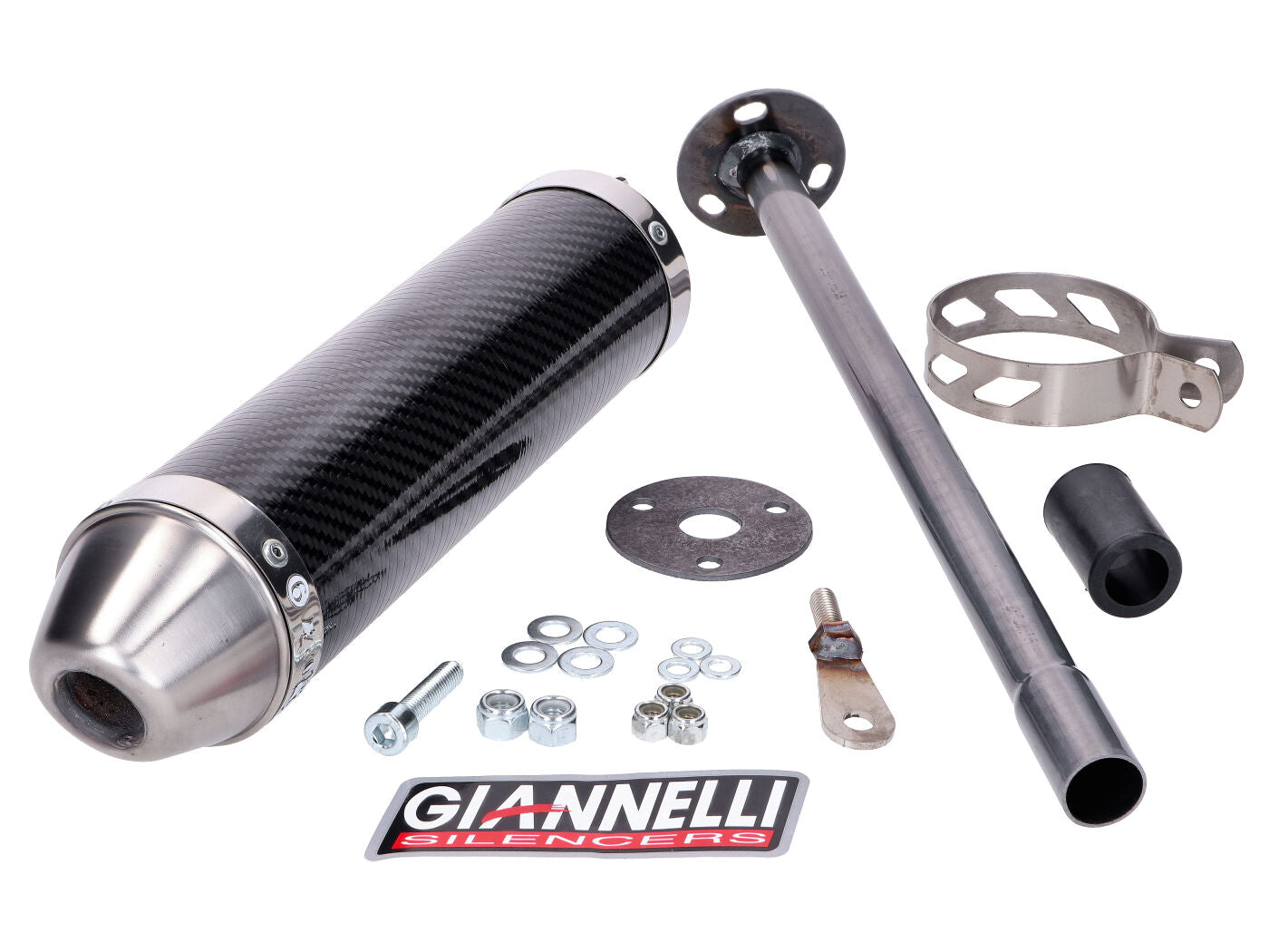 Tobă eșapament Giannelli aspect carbon pentru Derbi GPR 50 2T, GPR 50 Nude, GPR 50 Replica, GPR 50 R și alte modele