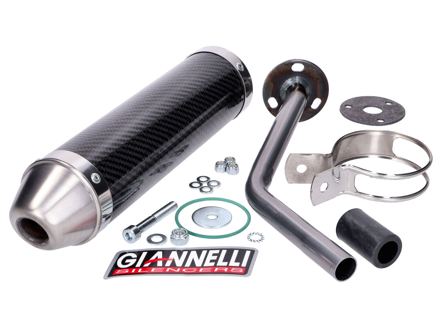 Tobă finală Giannelli aspect carbon pentru Aprilia RX 50, MX 50 (AM6)