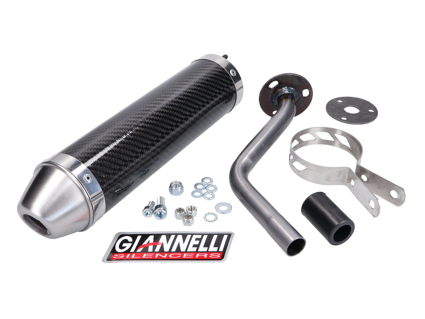 Tobă eșapament Giannelli aspect carbon pentru HRD Sonic 50 Enduro, Sonic 50 SM (AM6)