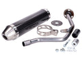 Tobă finală Giannelli aspect carbon omologată pentru Yamaha DT 50 R, Malaguti XTM, XSM și alte modele