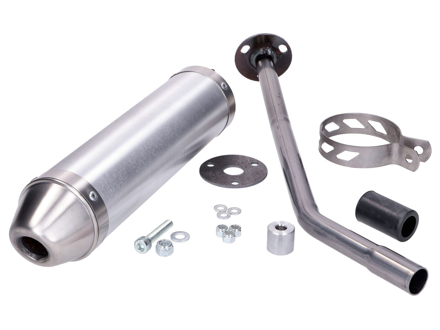 Tobă eșapament Giannelli aluminiu pentru Derbi Senda, Gilera SMT/RCR, Aprilia RX/SX 50 și alte modele