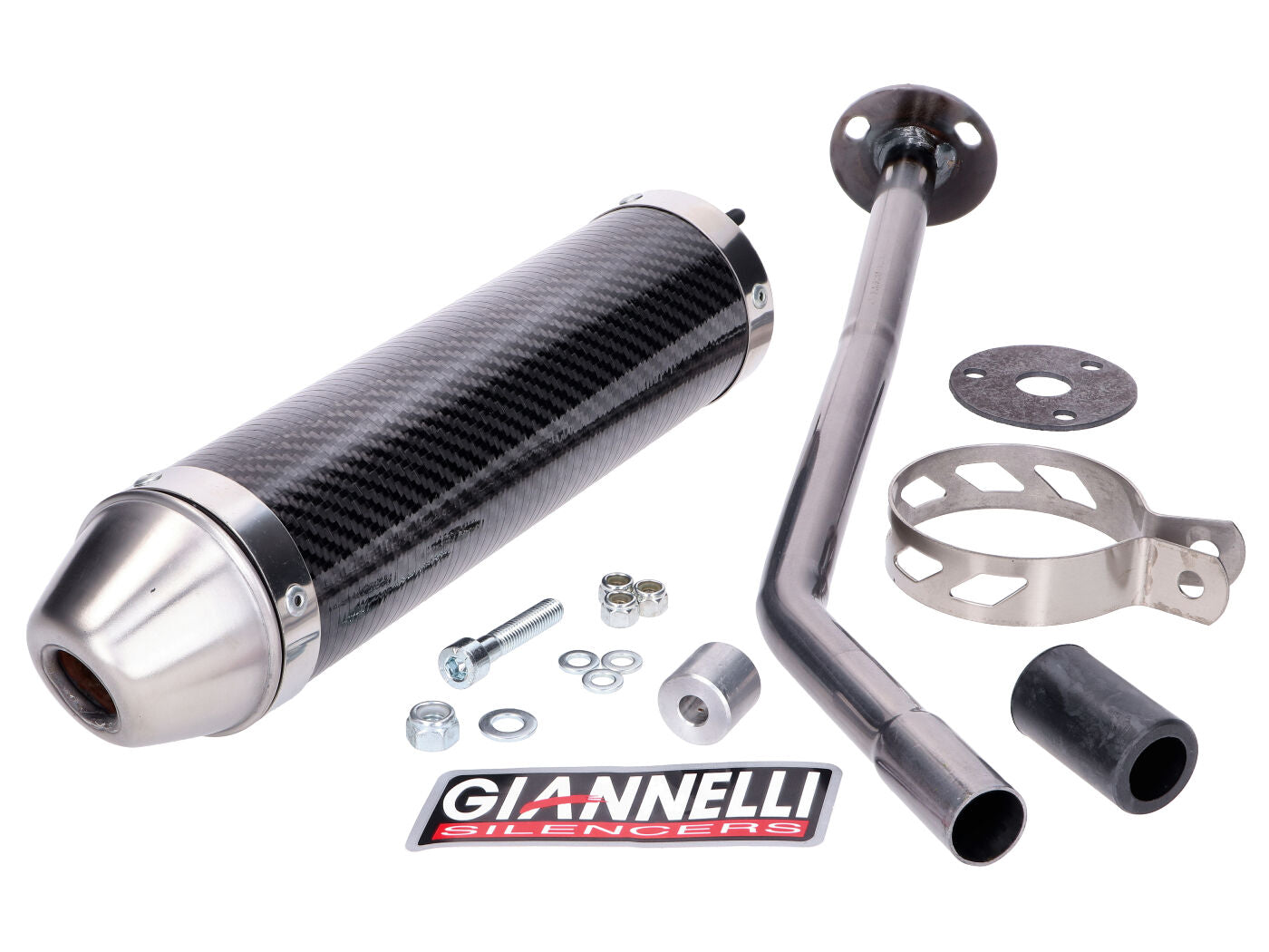 Tobă eșapament Giannelli aspect carbon pentru Derbi Senda, Gilera SMT, Aprilia RX 50 și alte modele