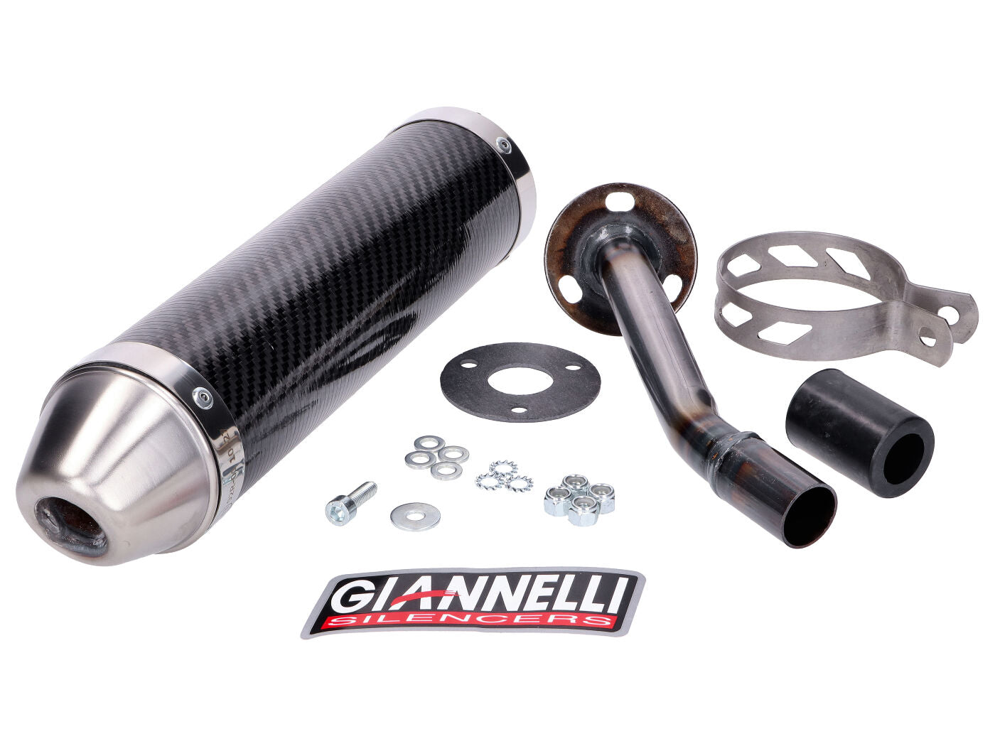 Tobă finală Giannelli aspect carbon pentru Beta RR 50, HM-Moto Derapage 50 și alte modele (AM6)