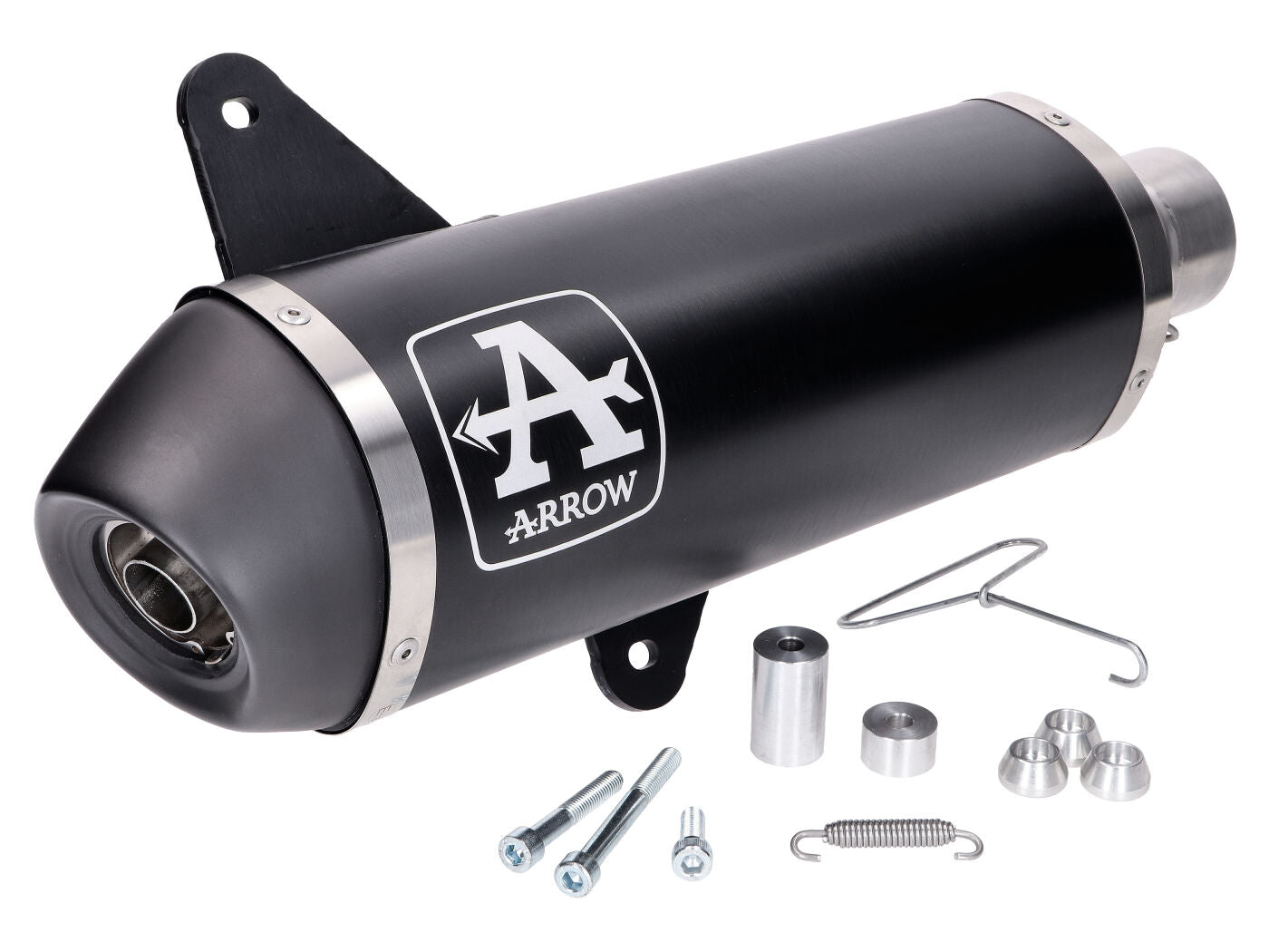 Tобă de eșapament Arrow Urban aluminiu negru pentru Vespa GTS 300 ie HPE 4V ABS Euro5 2020-