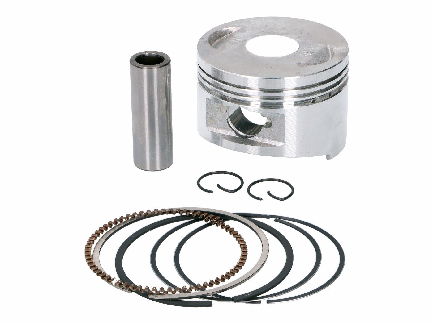 Kit Piston 101 Octane 150cc 57,4mm cu segmenți, siguranțe și ax pentru GY6 150cc 157QMJ Znen, SYM, Baotian, Flex Tech și alte mărci