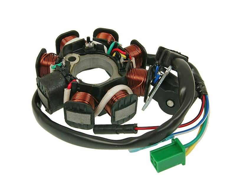 Stator Alternator 101 Octane 8 Bobine pentru GY6 125, 150cc Znen, SYM, Baotian, Flex Tech și alte mărci