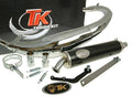 Eșapament Racing Turbo Kit Bajo RQ cromat pentru Beeline SMX 50 Black Tiger, Supercross 50, 50 SM Supermoto, CPI Supercross SX 50, Supermoto SM 50