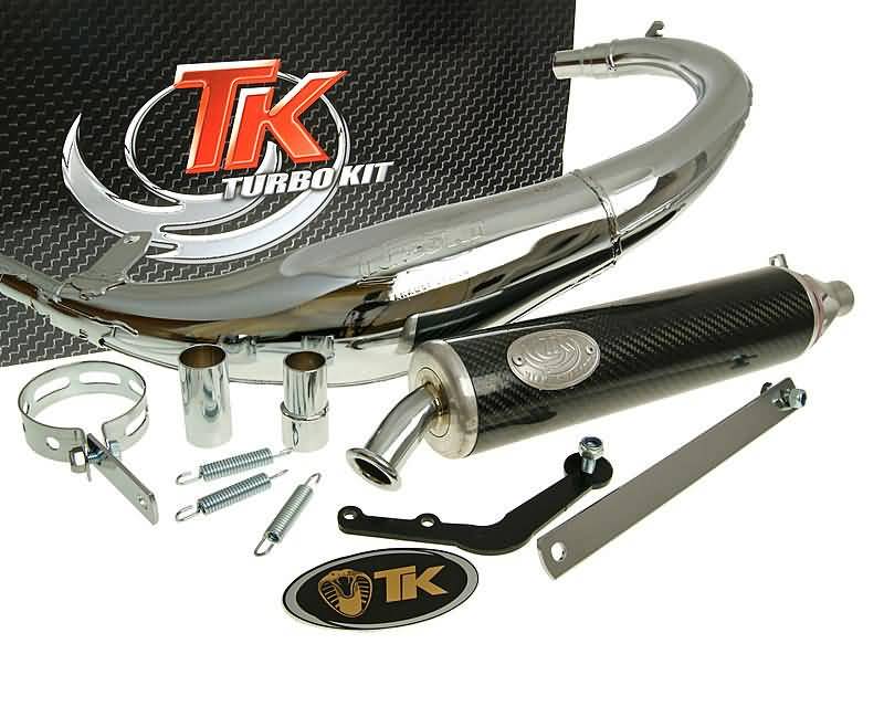 Eșapament Racing Turbo Kit Bajo RQ cromat pentru Beeline SMX 50 Black Tiger, Supercross 50, 50 SM Supermoto, CPI Supercross SX 50, Supermoto SM 50