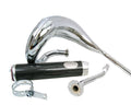 Eșapament Turbo Kit Bufanda RQ cromat pentru Derbi Senda, Aprilia RX/SX, Gilera RCR/SMT și alte modele
