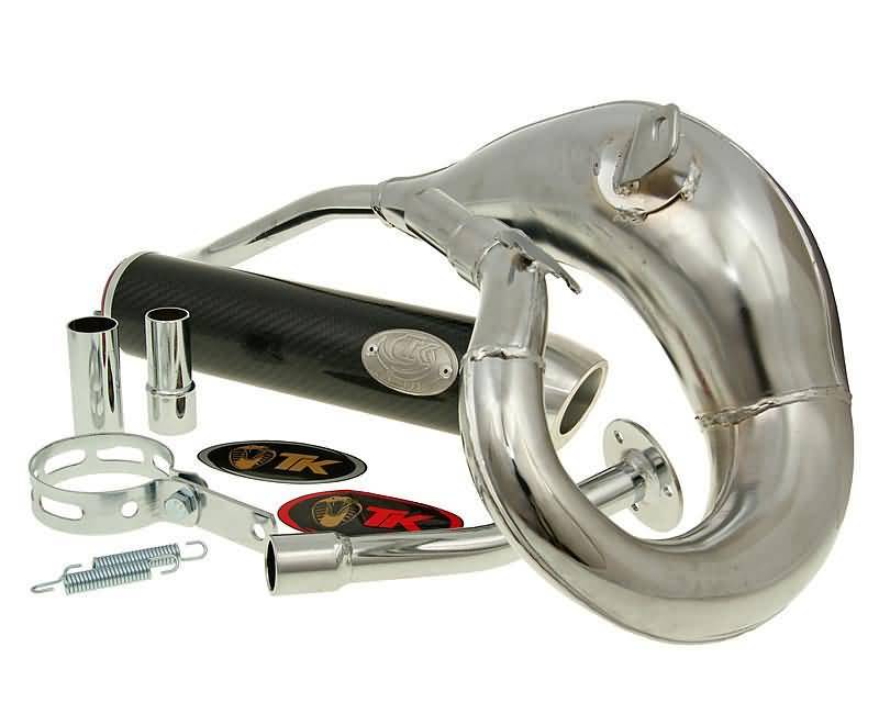 Eșapament Sport Turbo Kit Bufanda RQ cromat pentru Rieju MRX 50, SMX 50 și alte modele (AM6)