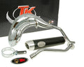 Eșapament competiție Turbo Kit Bufanda RQ cromat E-mark pentru Derbi Senda 50 R DRD Pro, Senda 50 SM DRD Pro
