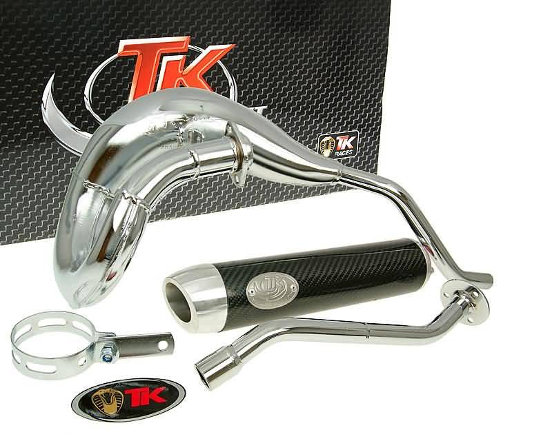 Eșapament competiție Turbo Kit Bufanda RQ cromat E-mark pentru Derbi Senda 50 R DRD Pro, Senda 50 SM DRD Pro