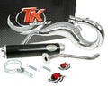 Eșapament racing Turbo Kit Bufanda RQ cromat pentru Beeline SMX 50 Black Tiger, Supercross 50, 50 SM Supermoto AM6, CPI Supercross SX 50, Supermoto SM 50