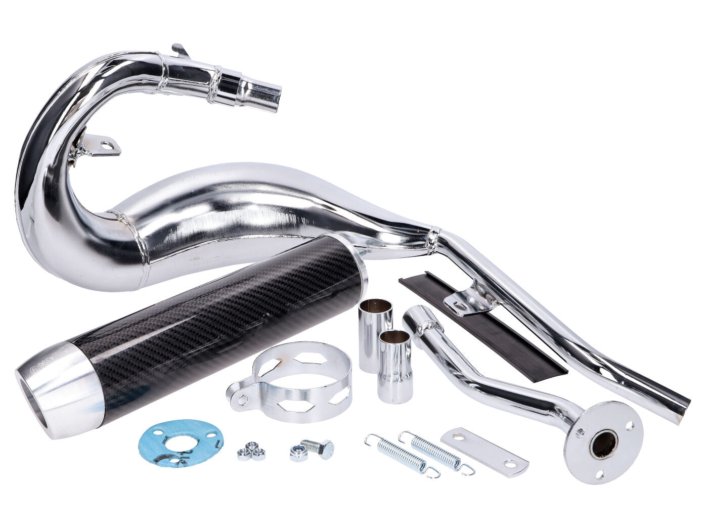 Eșapament sport Turbo Kit Bufanda R cromat / aspect CFK pentru Beta RR 50 Enduro, RR 50 Motard 2021- Euro5