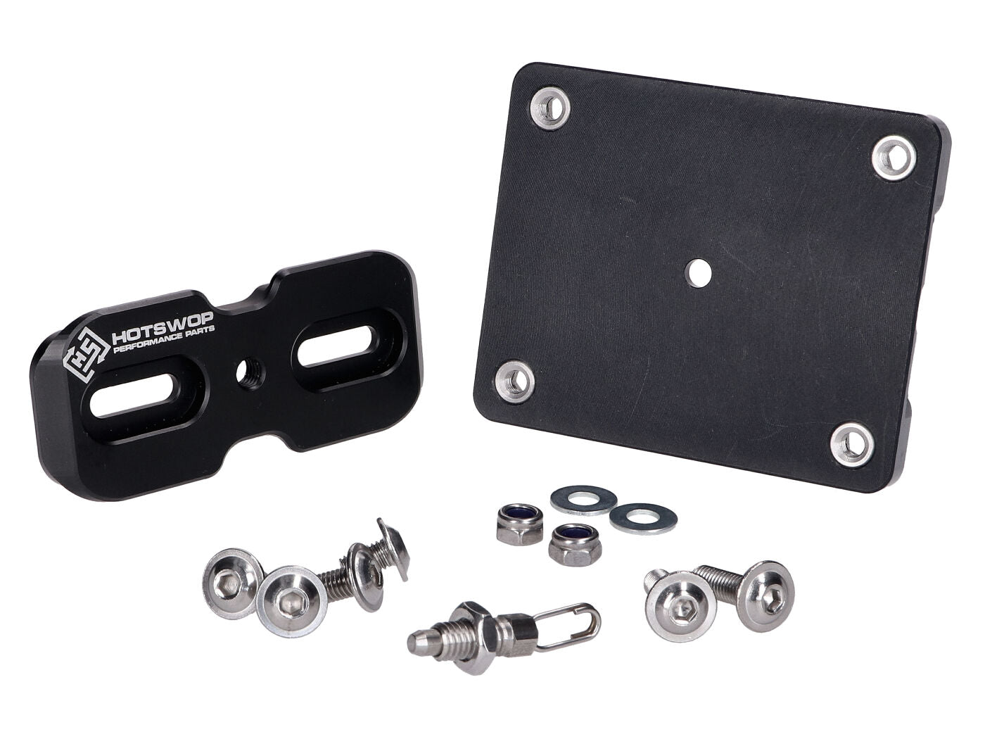 Set suport număr înmatriculare Hotswop PRO Basic negru universal