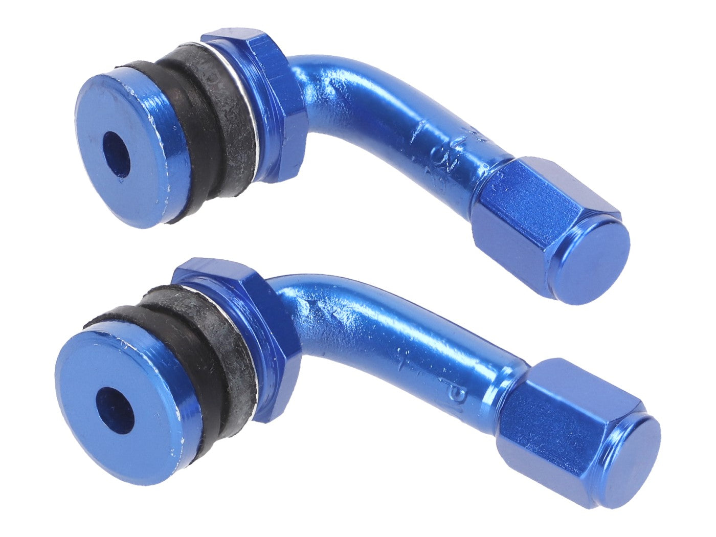 Set valve anvelope 101 Octane 90° curbat albastru universal