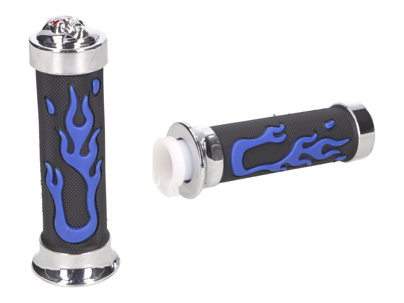 Manșoane ghidon 101 Octane Custom Flacără cauciuc set albastru universal