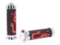 Manșoane ghidon 101 Octane Custom Flăcări roșu universal