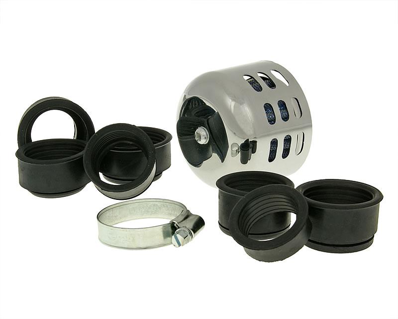 Filtru de aer sport 101 Octane capac aluminiu cromat conexiune carburator 28-44mm universal