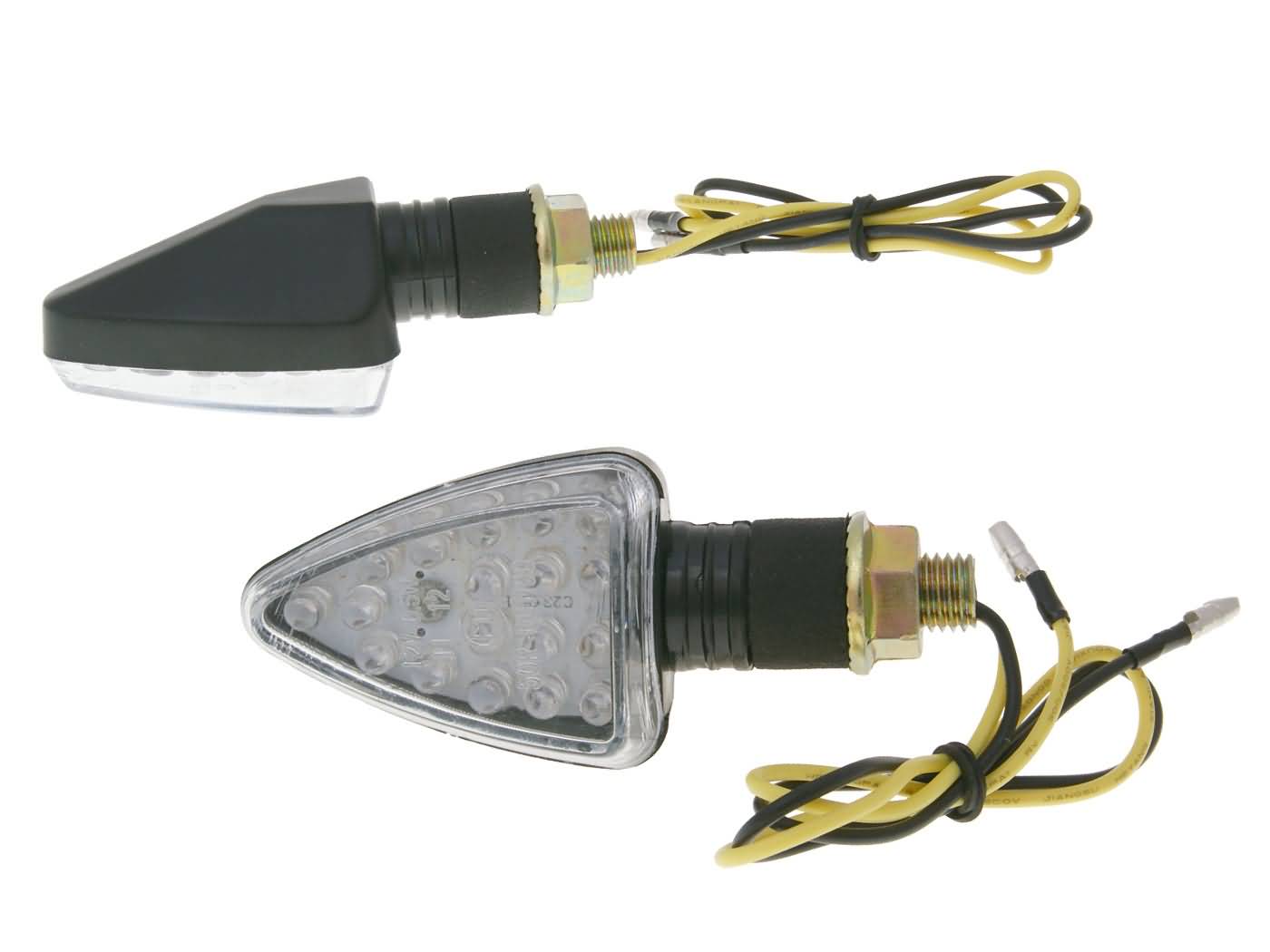 Set semnalizatoare 101 Octane LED Mini filet M10 negru, versiune scurtă, universal