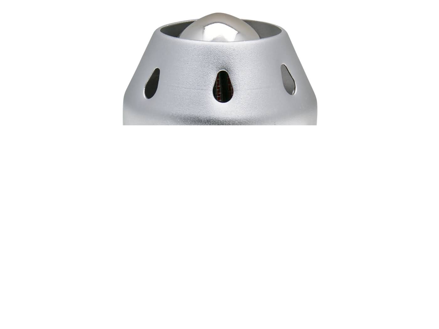 Filtru de aer tuning 101 Octane Grenade argintiu drept 42/48mm cu adaptor universal