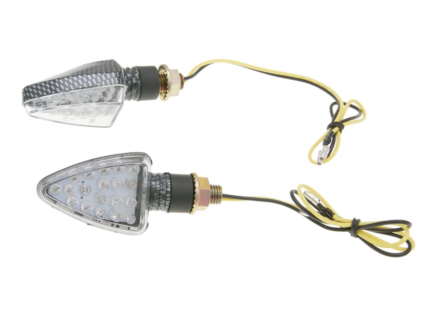 Set Semnalizări 101 Octane LED Aspect Carbon Mini M10 universal
