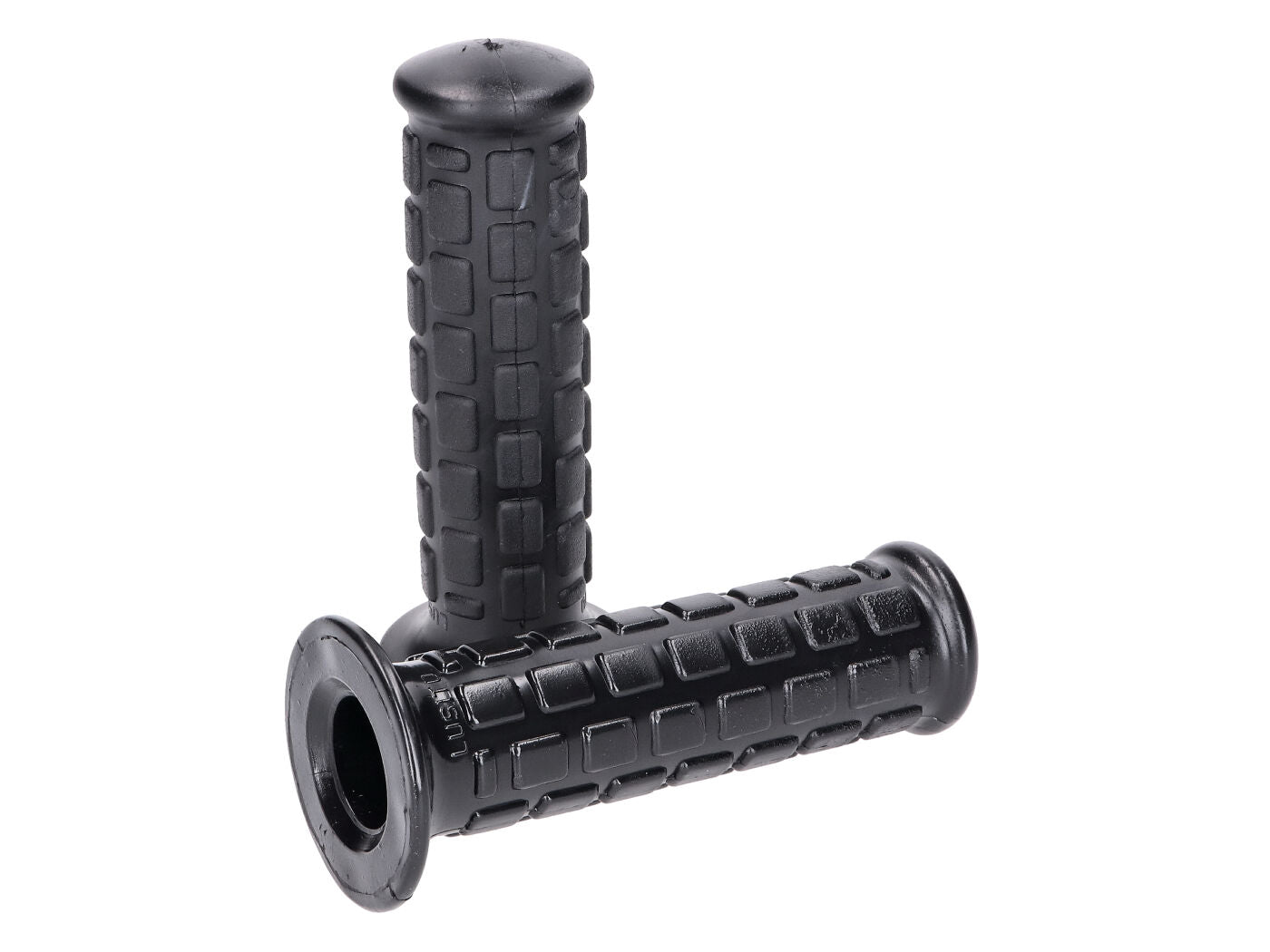 Set mansoane ghidon LUSITO scurte model bloc negru pentru moped automat (22, 24mm) universal