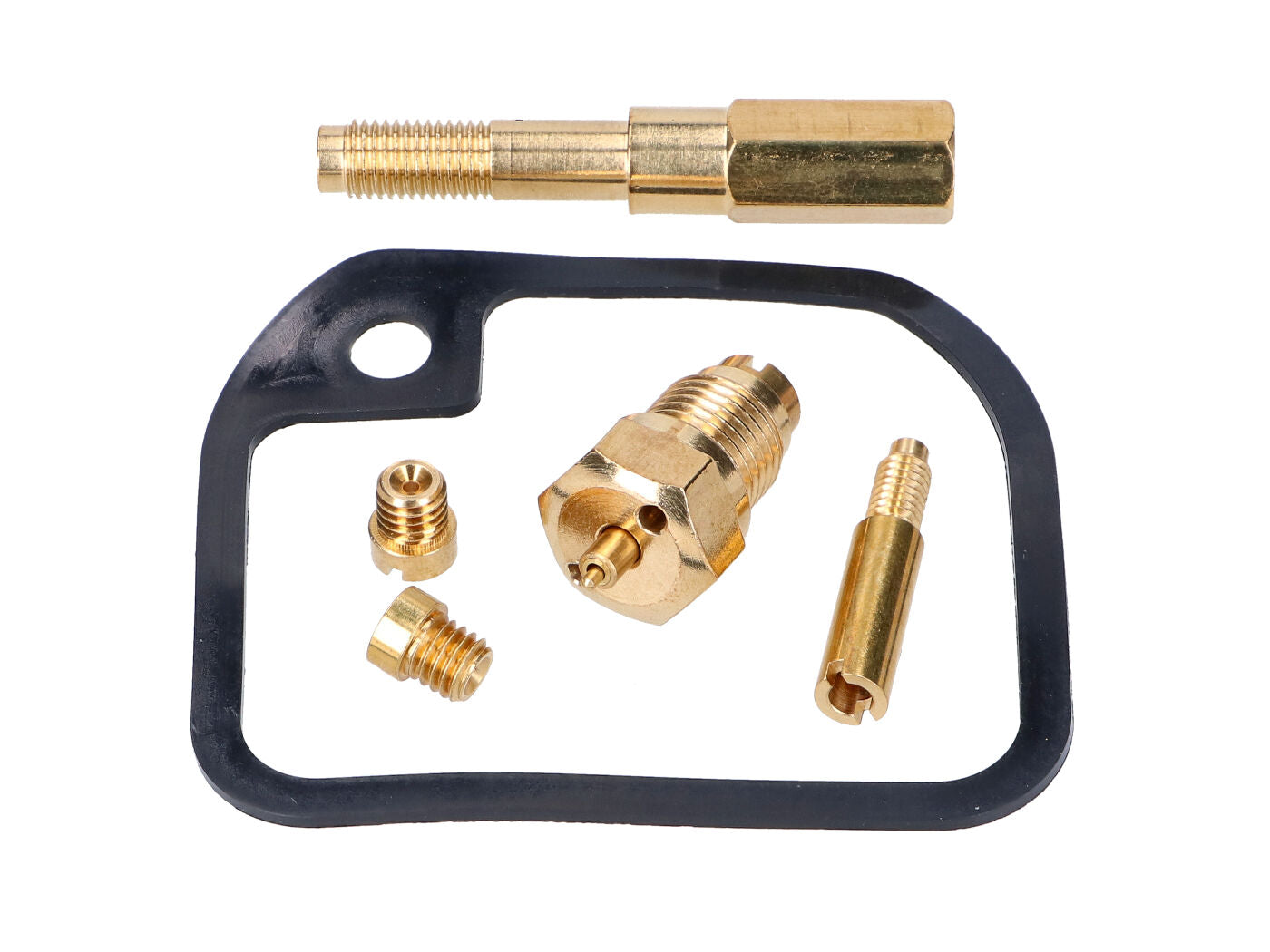 Kit reparație carburator 101 Octane 6 piese cu garnitură cuvă plutitor pentru carburator 16N1-3 BVF pentru Simson SD50, KR50, KR51, S51, S53 și alte modele