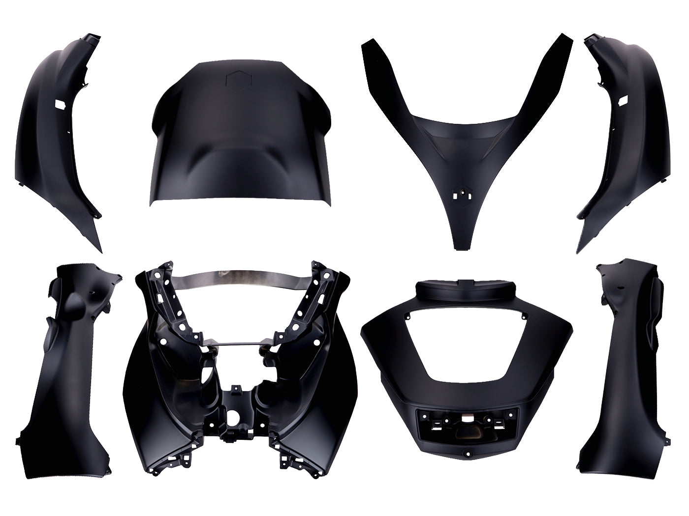 Kit carenaj 101 Octane 8 piese negru pentru Piaggio MP3 125-500 2008-2012