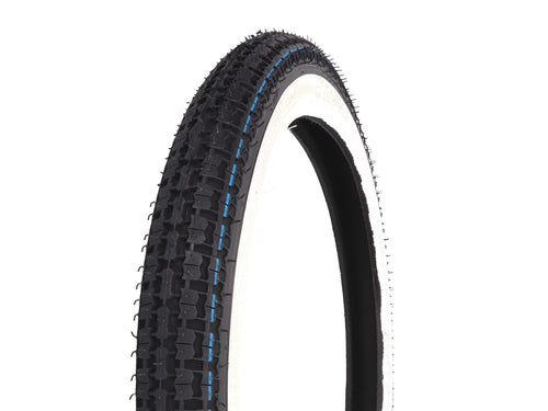 Anvelopă Kenda K252 2.25-17 33L TT cu dunga alba pentru Piaggio, Vespa, Puch, Tomos, MBK și alte mărci