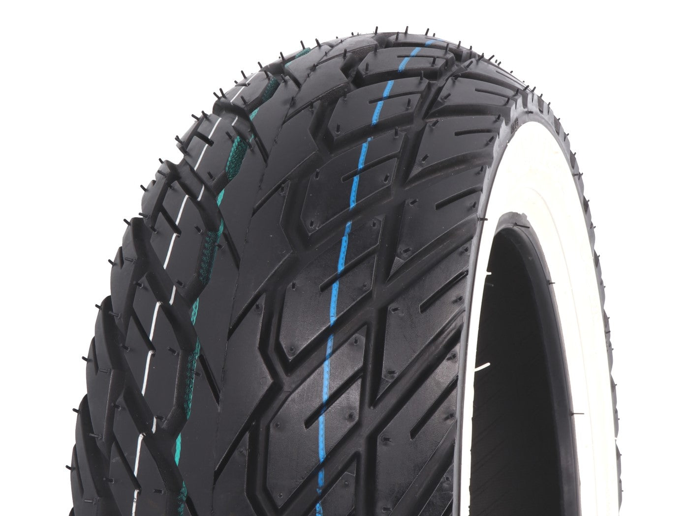 Anvelopă Scuter Kenda K418 4PR 3.50-10 51J TL Bandă Albă pentru LML, Vespa Classic, Flex Tech, Znen, Baotian și alte modele