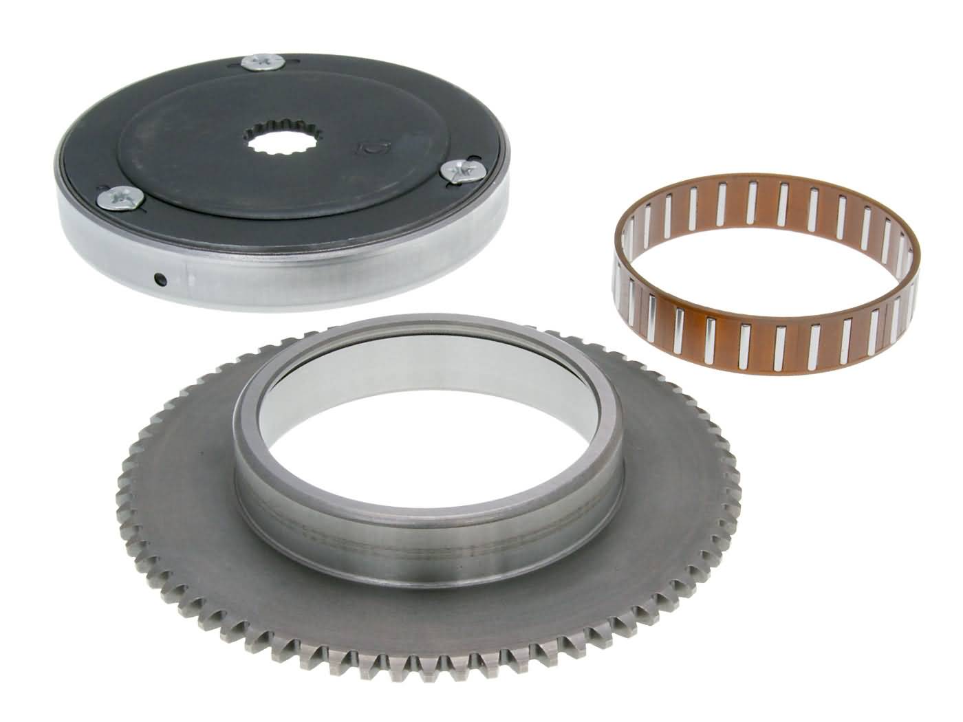 Ansamblu ambreiaj demaror 101 Octane cu coroană dințată și rulment cu ace 16mm pentru Generic, Keeway, Explorer, CPI și alte modele