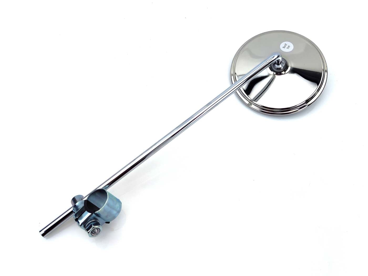 Oglindă bumm Rotundă Inox cu Colier pentru Kreidler, Zündapp, Hercules, Puch și alte modele