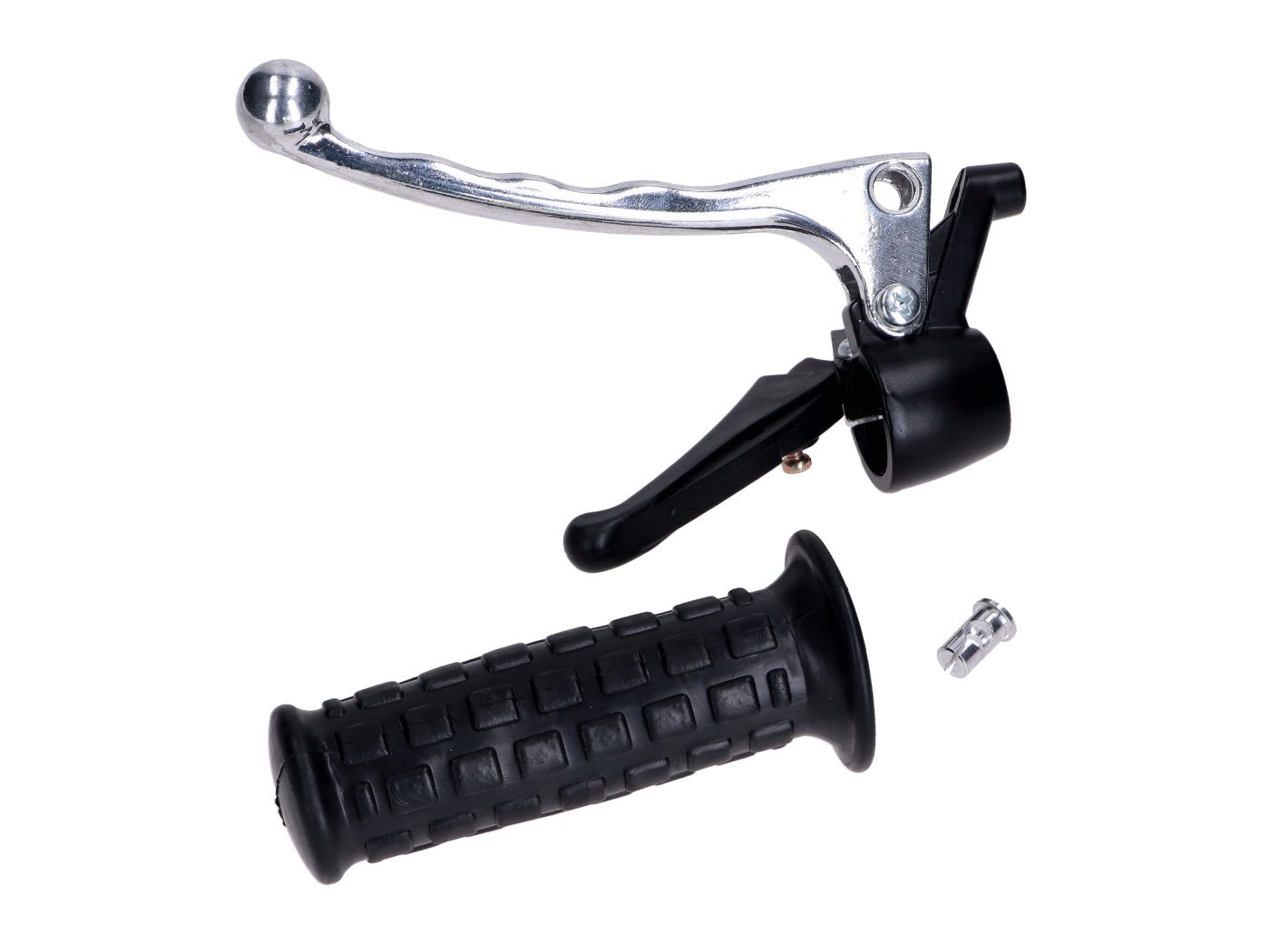 Armătură pârghie frână metal cu mâner cauciuc stânga și pârghie pornire plastic pentru Puch Maxi S/N, Maxi L2A, Maxi K2, Maxi P1, Maxi ZA50
