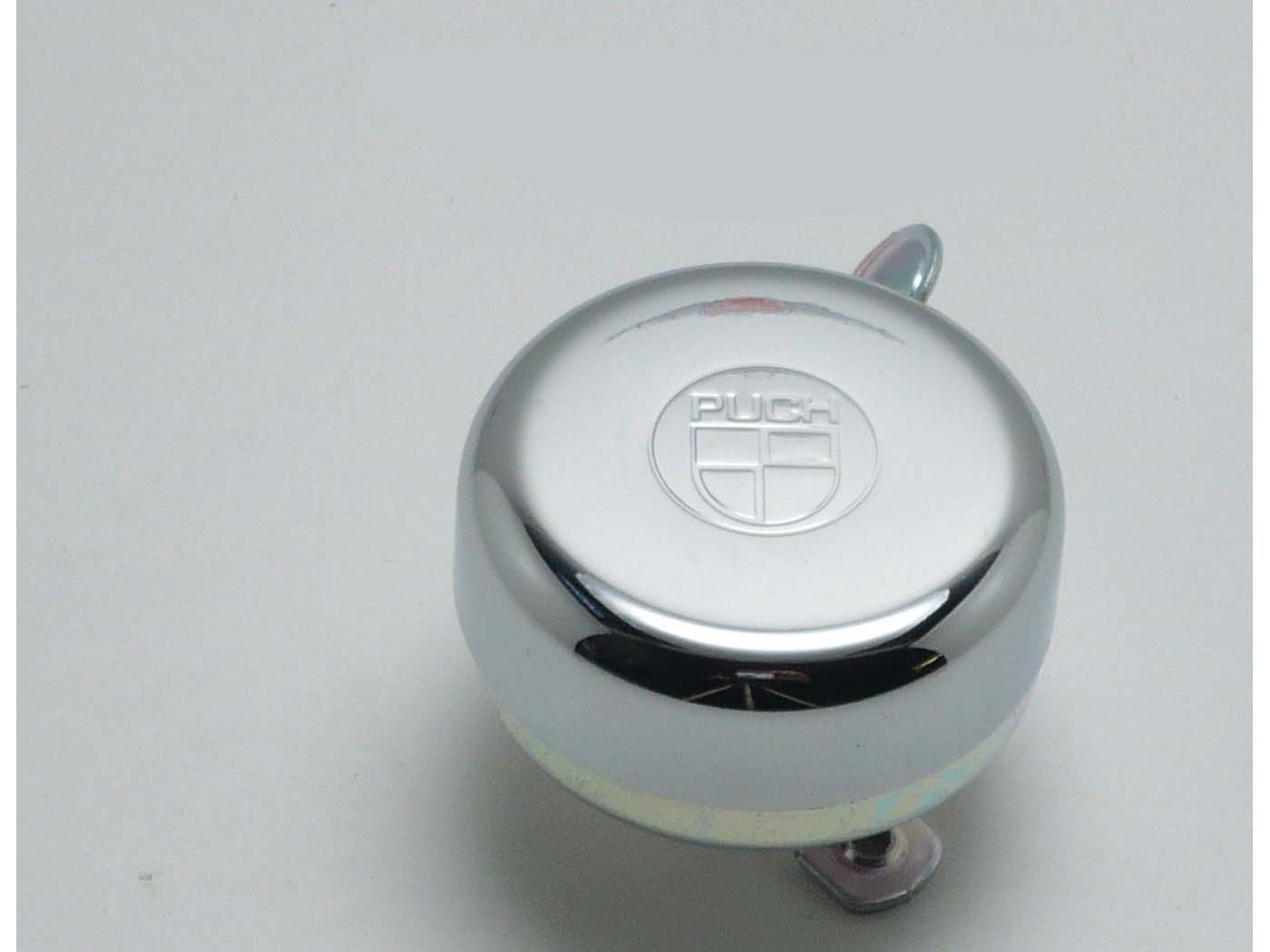 Sonerie cromată rotundă pentru Puch Maxi S/N, Maxi L2A, Maxi K2, X 30A, MS 50 și alte modele