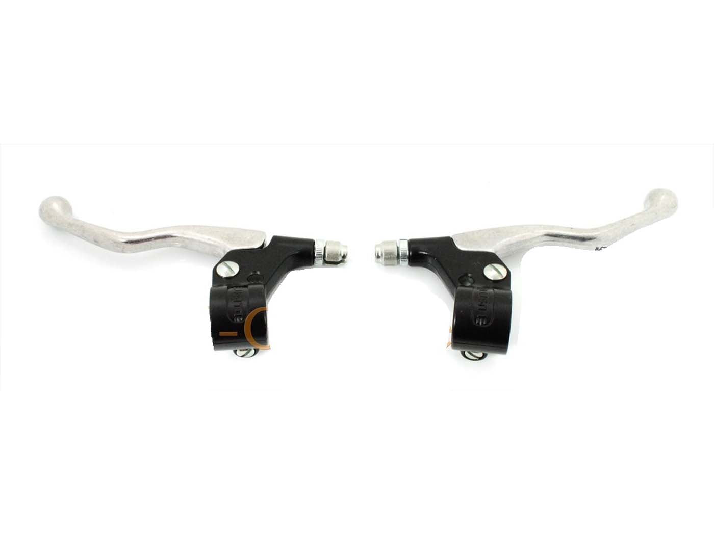 Set pârghii ambreiaj și frână LUSITO aluminiu 140mm pentru Zündapp, Kreidler, Hercules, Puch și alte mărci clasice