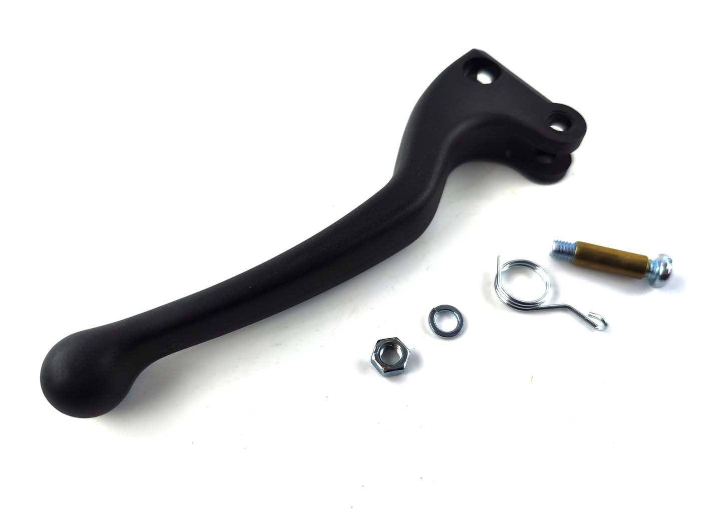 Manetă frână Magura plastic negru cu arc și accesorii montaj pentru Hercules, Kreidler, Zündapp și alte modele