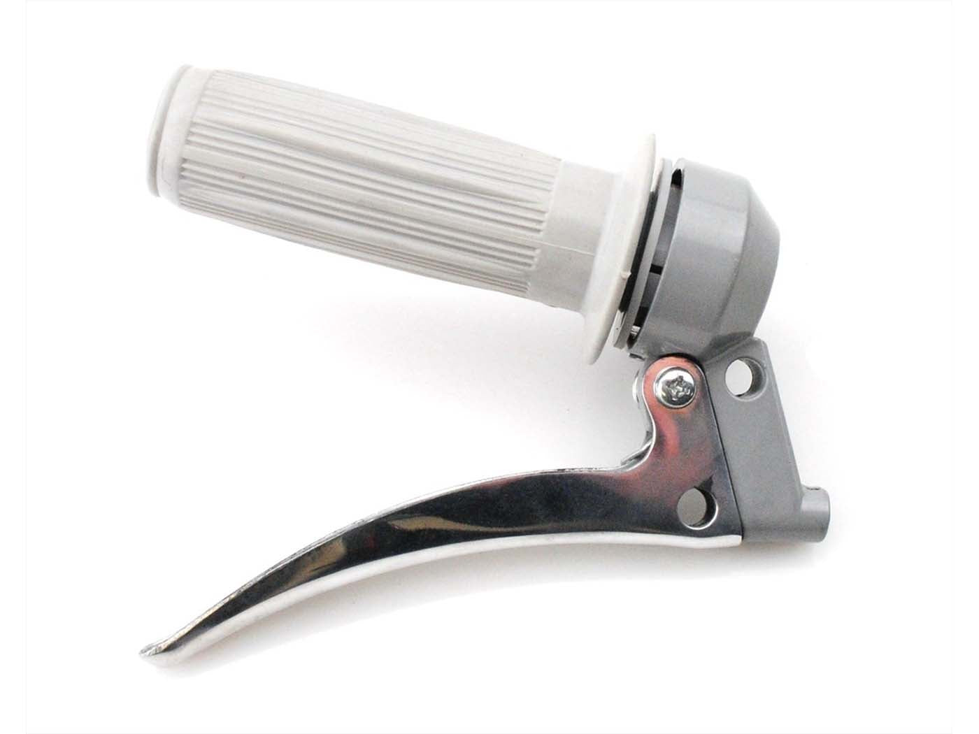 Mâner accelerație aluminiu gri 22mm 105mm pentru Zündapp, Kreidler, Hercules și alte modele