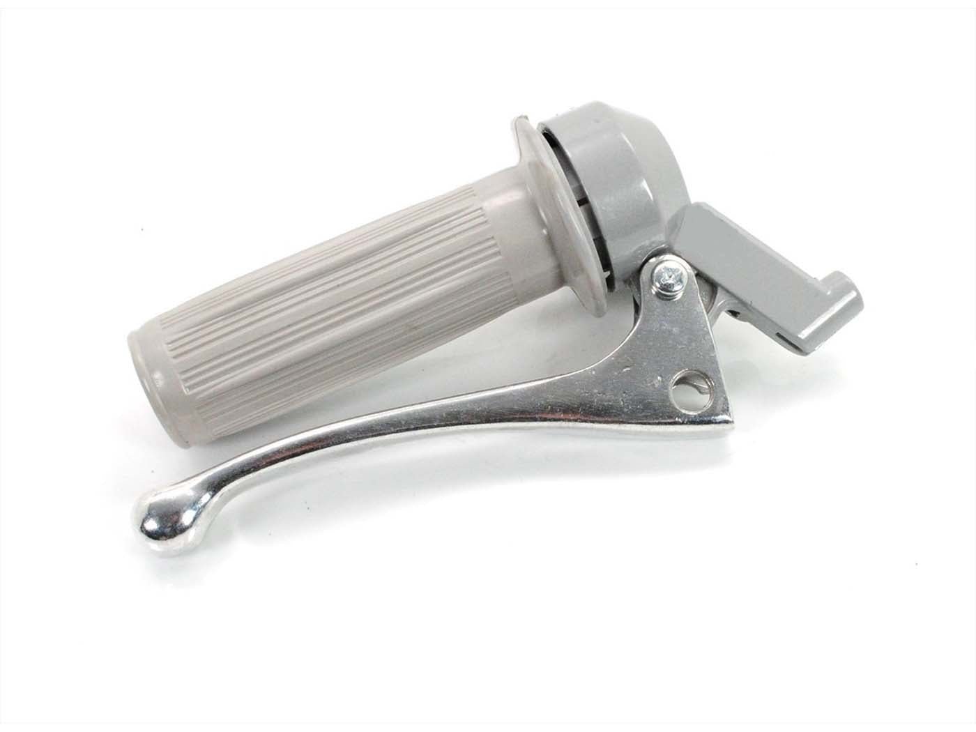 Armătură accelerație aluminiu gri 22mm 105mm 26mm pentru Zündapp, Kreidler, Hercules, Puch, DKW, KTM și alte modele