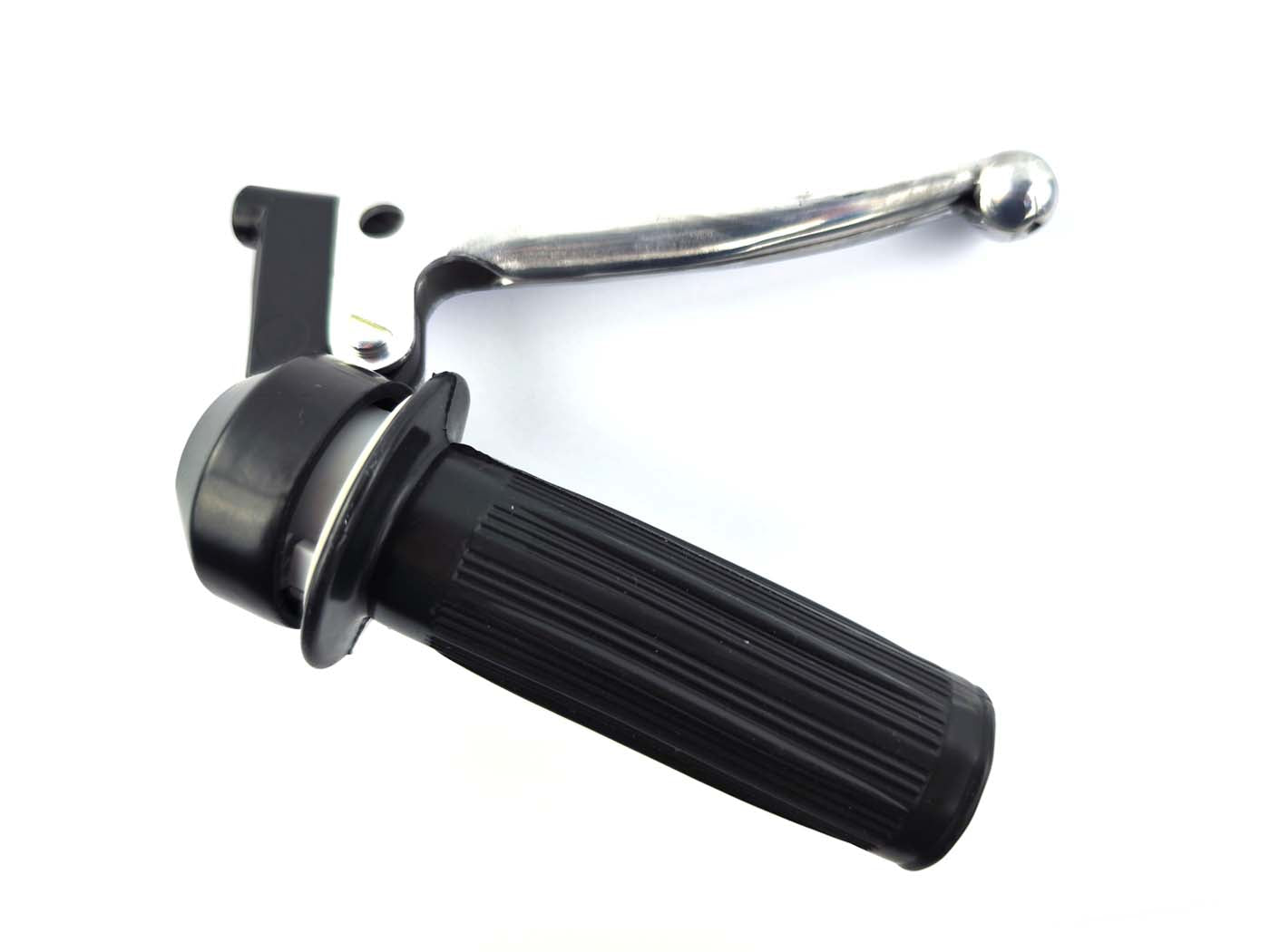 Armătură de accelerație cu manetă de ambreiaj din aluminiu, cauciuc striat negru, capăt sferic, 22mm, 105mm pentru Hercules, Kreidler, Zündapp și alte modele