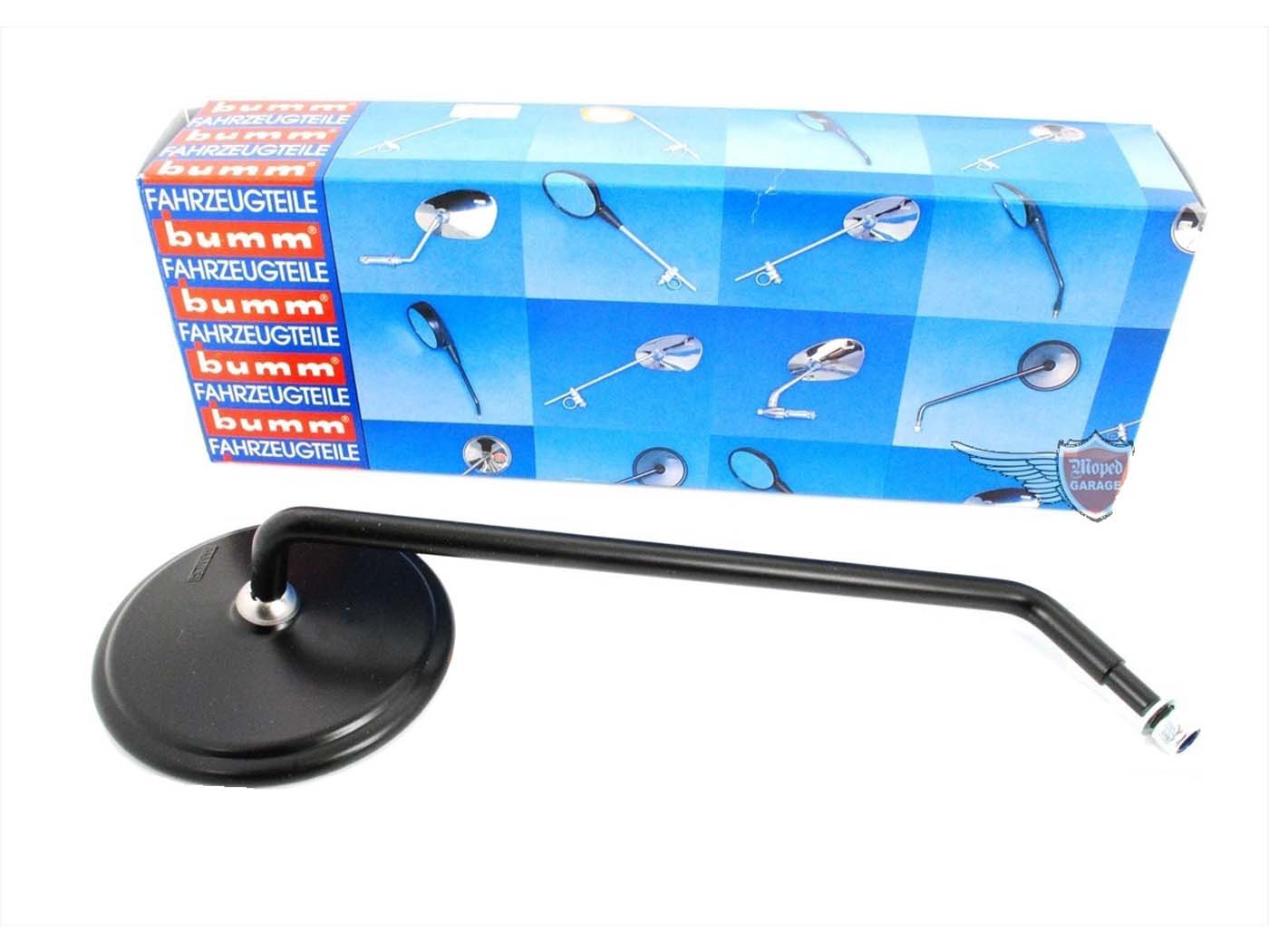 Oglindă bumm Dreapta Negru Mat M8 x 15mm pentru Hercules K 50 Ultra, Zündapp Hai 25, ZS 25