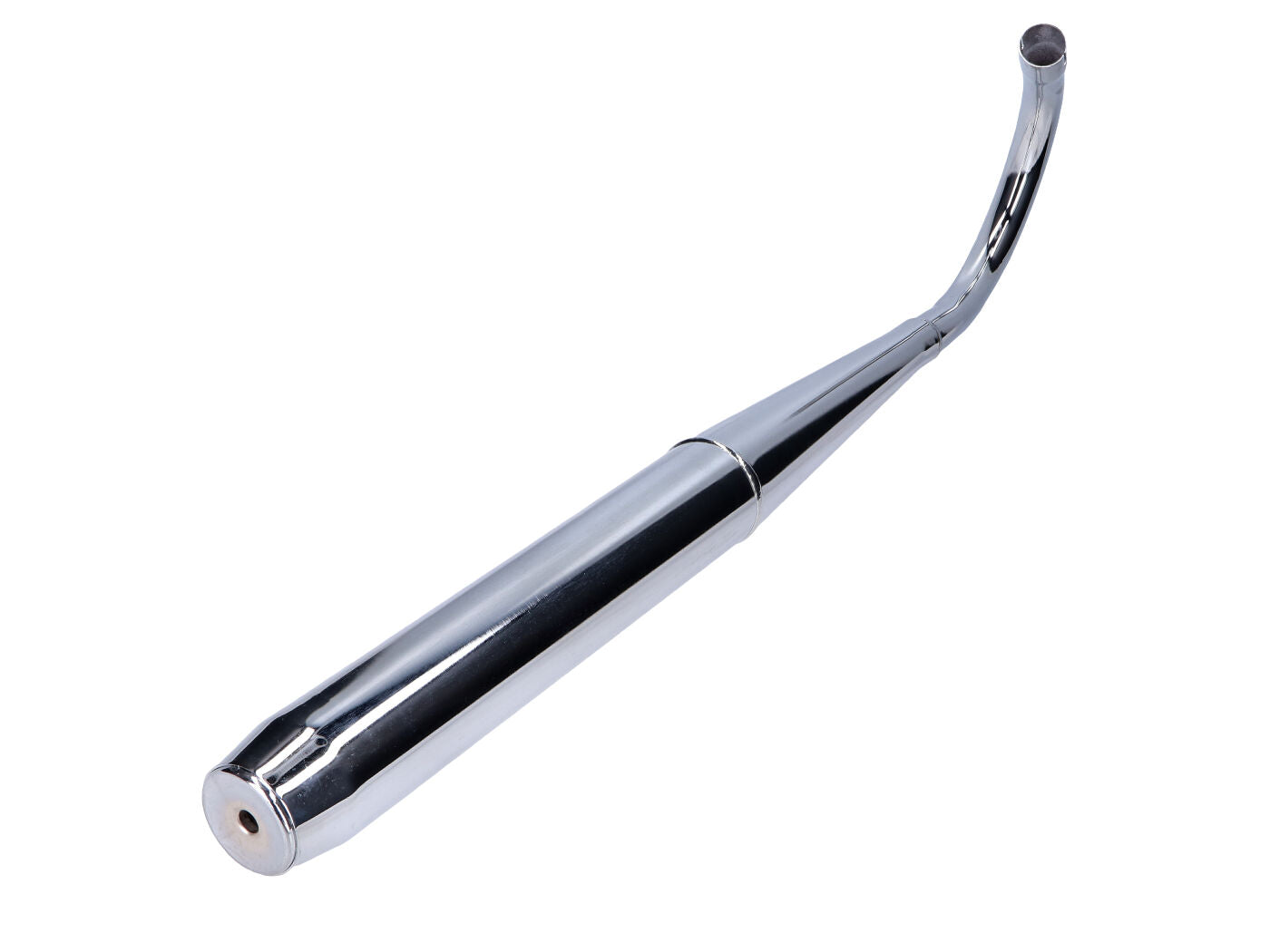 Eșapament cromat 70mm racord 32mm pentru Zündapp C 50 Sport, GTS 50, CS 25 și alte modele