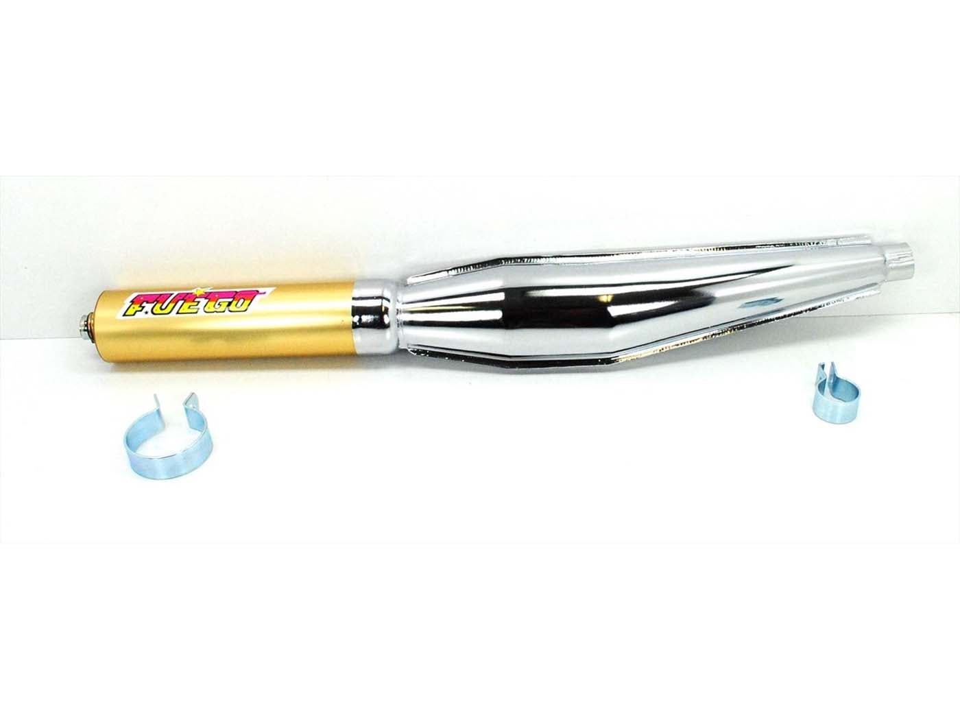Eșapament sport 32mm 670mm cromat pentru Simson, Kreidler, Hercules și alte modele