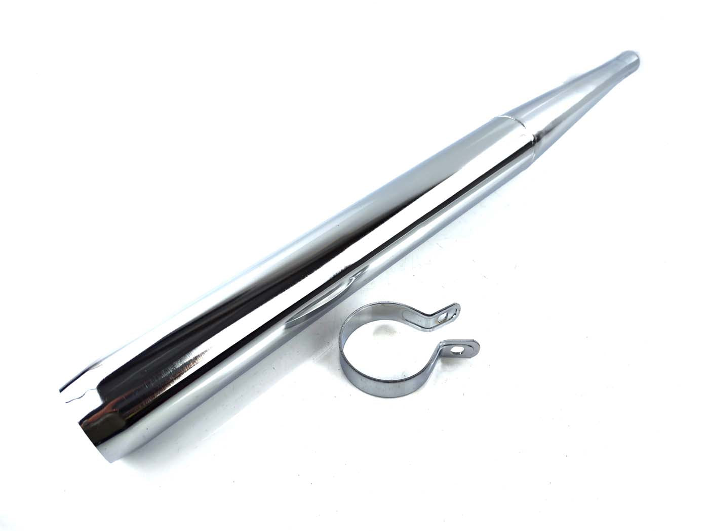 Eșapament cromat 26mm 690mm pentru Zündapp C 50 Super, TS ZD 20/25/50, CS 50, C 50 Sport și alte modele