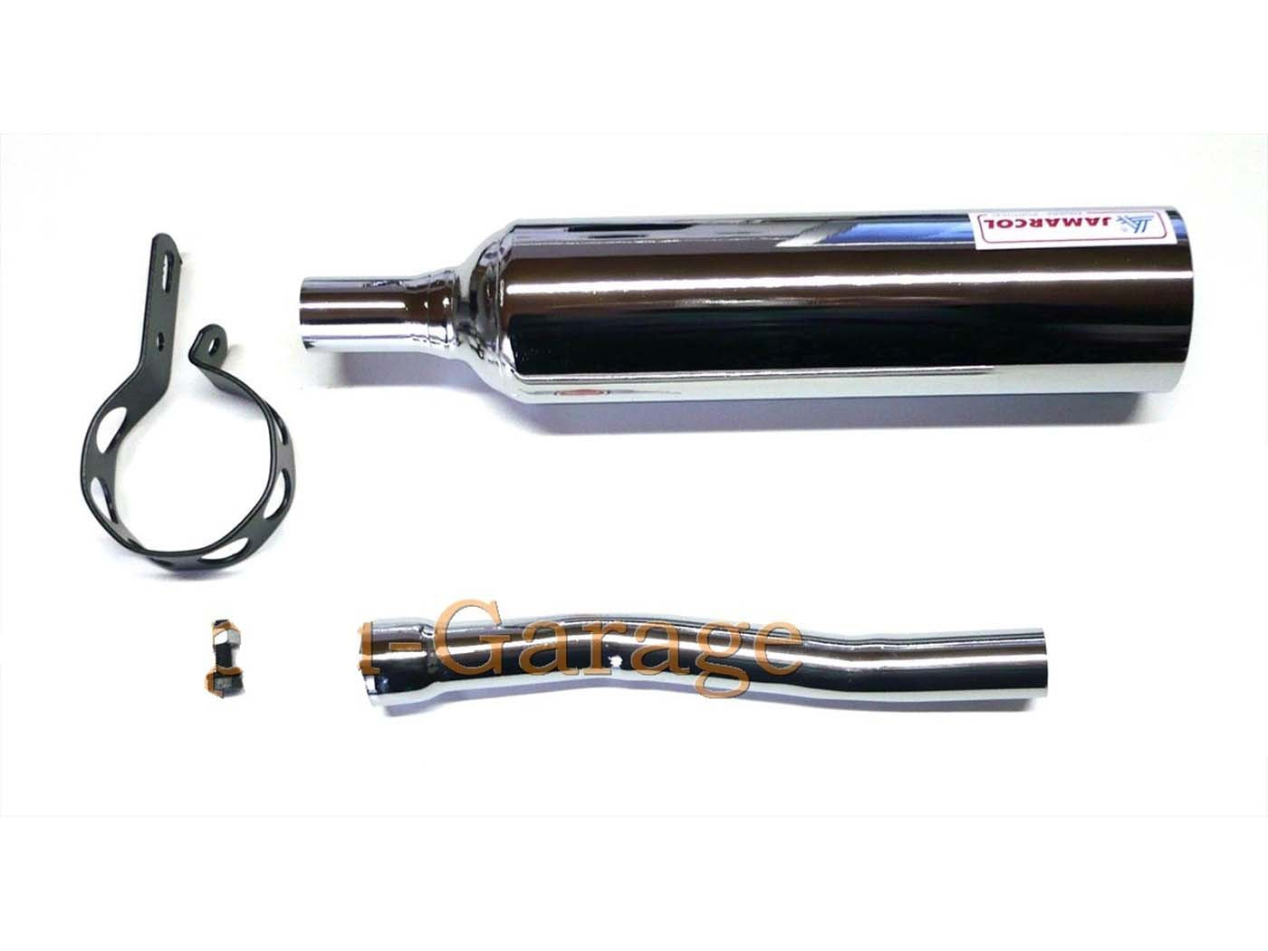 Eșapament cromat cu colier și țeavă de legătură pentru Yamaha DT 50 MX