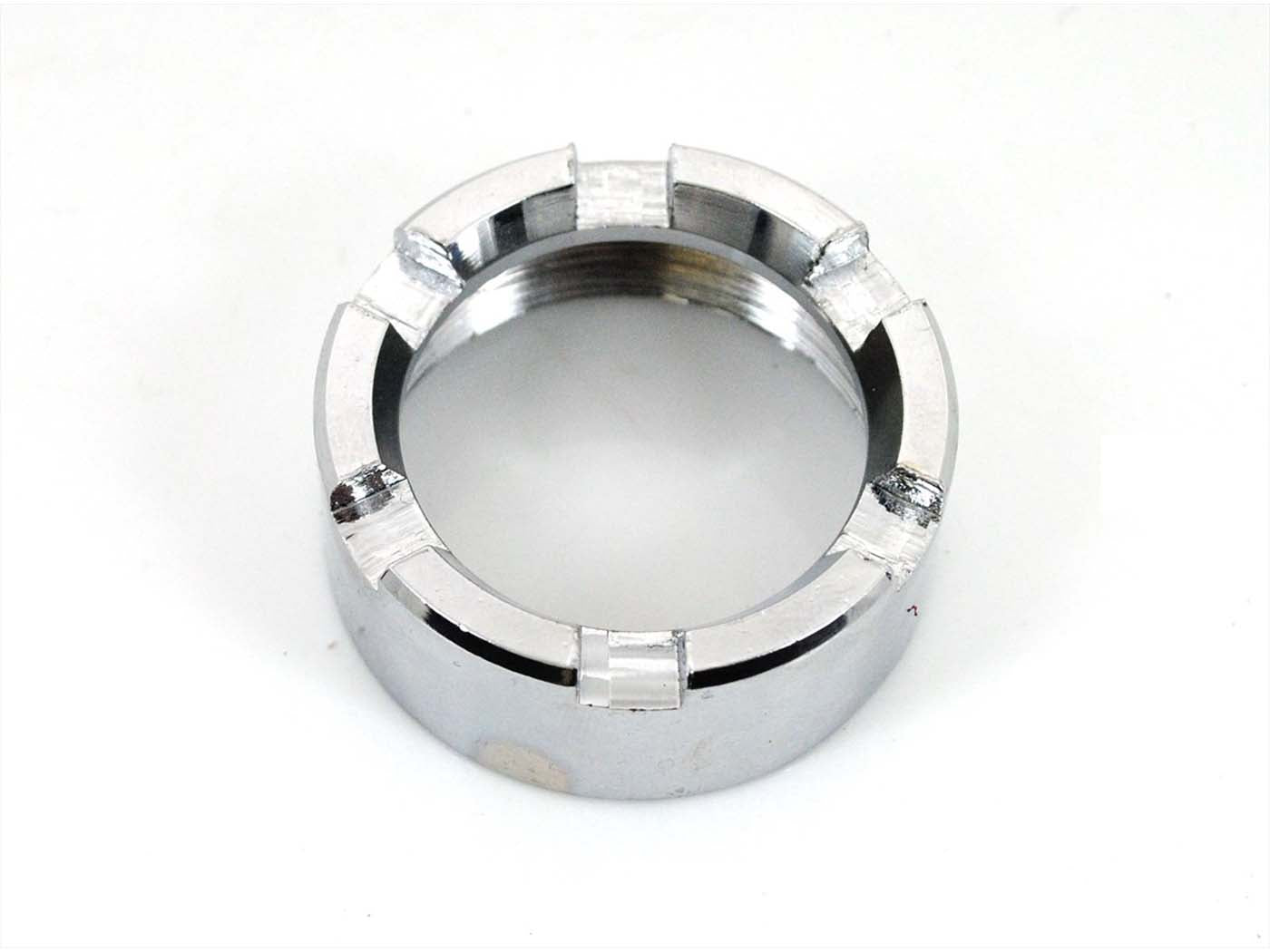 Piuliță colector NTS Parts M40 x 1.5 33mm cromată pentru Hercules Limbo 50, Zenith 50 și alte modele