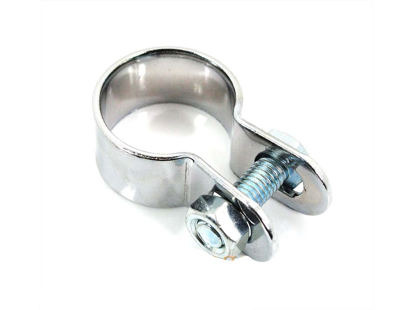 Colier de legătură metalic Ø28mm lățime 19mm pentru Zündapp Bergsteiger, Super Combinette, Sport R, C 50 și alte modele